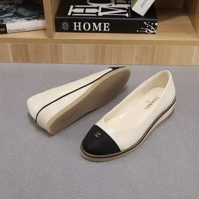 CHANEL Shallow mouth flat shoes Women--034